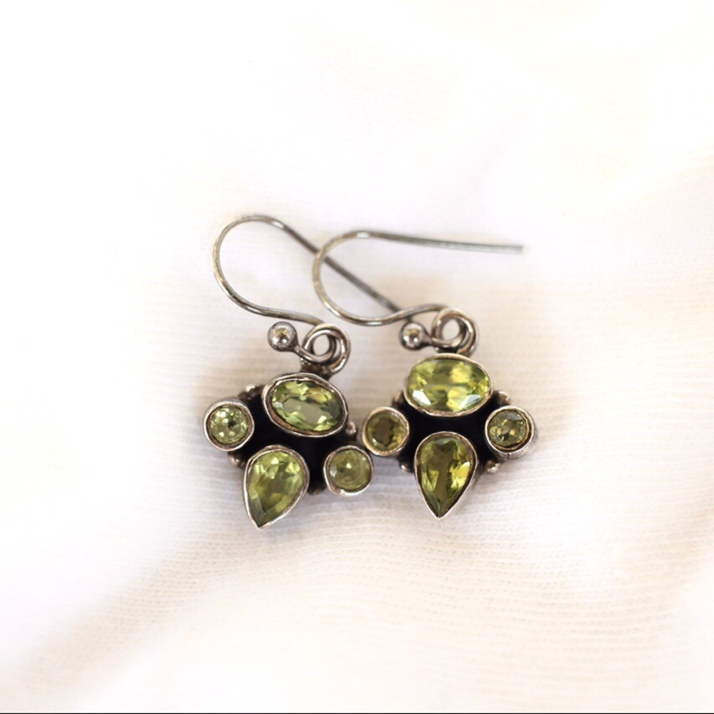 Sterling Silver Peridot Earrings